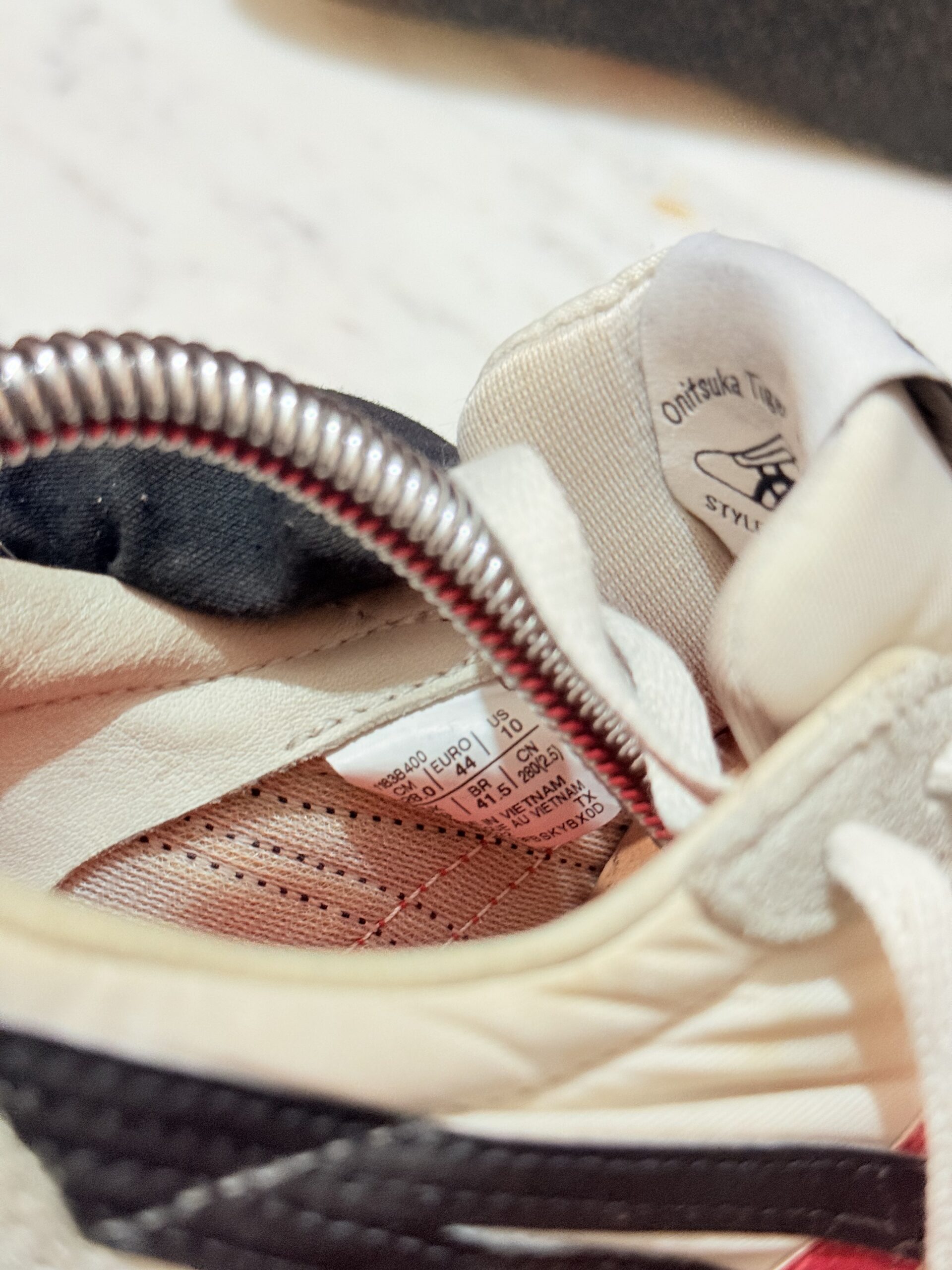 ONITSUKA TIGER MEXICO 66 BEIGE BLACK RED SNEAKERS - Image 7
