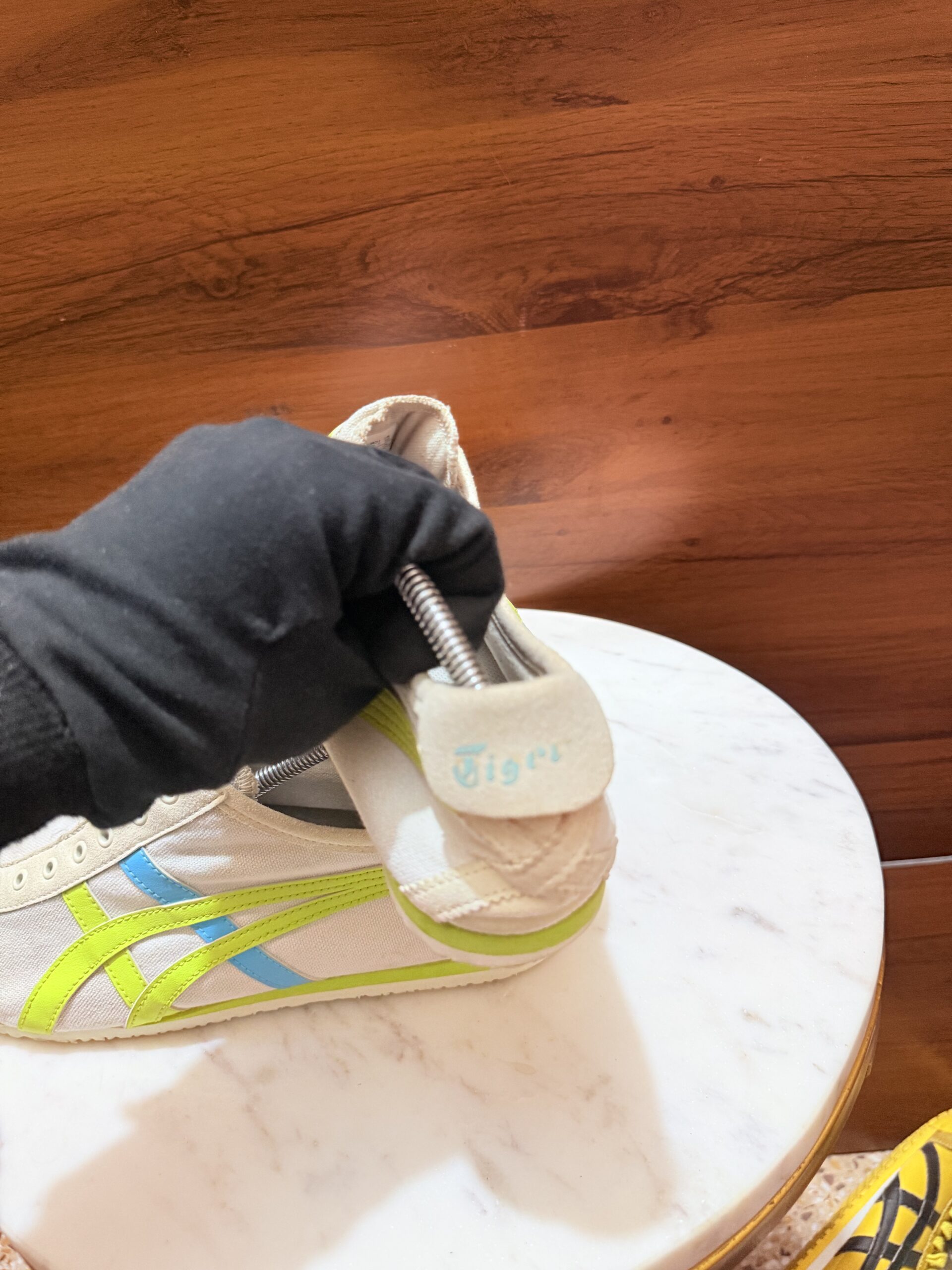 ONITSUKA TIGER SLIP-ON BEIGE NEON SNEAKERS - Image 4