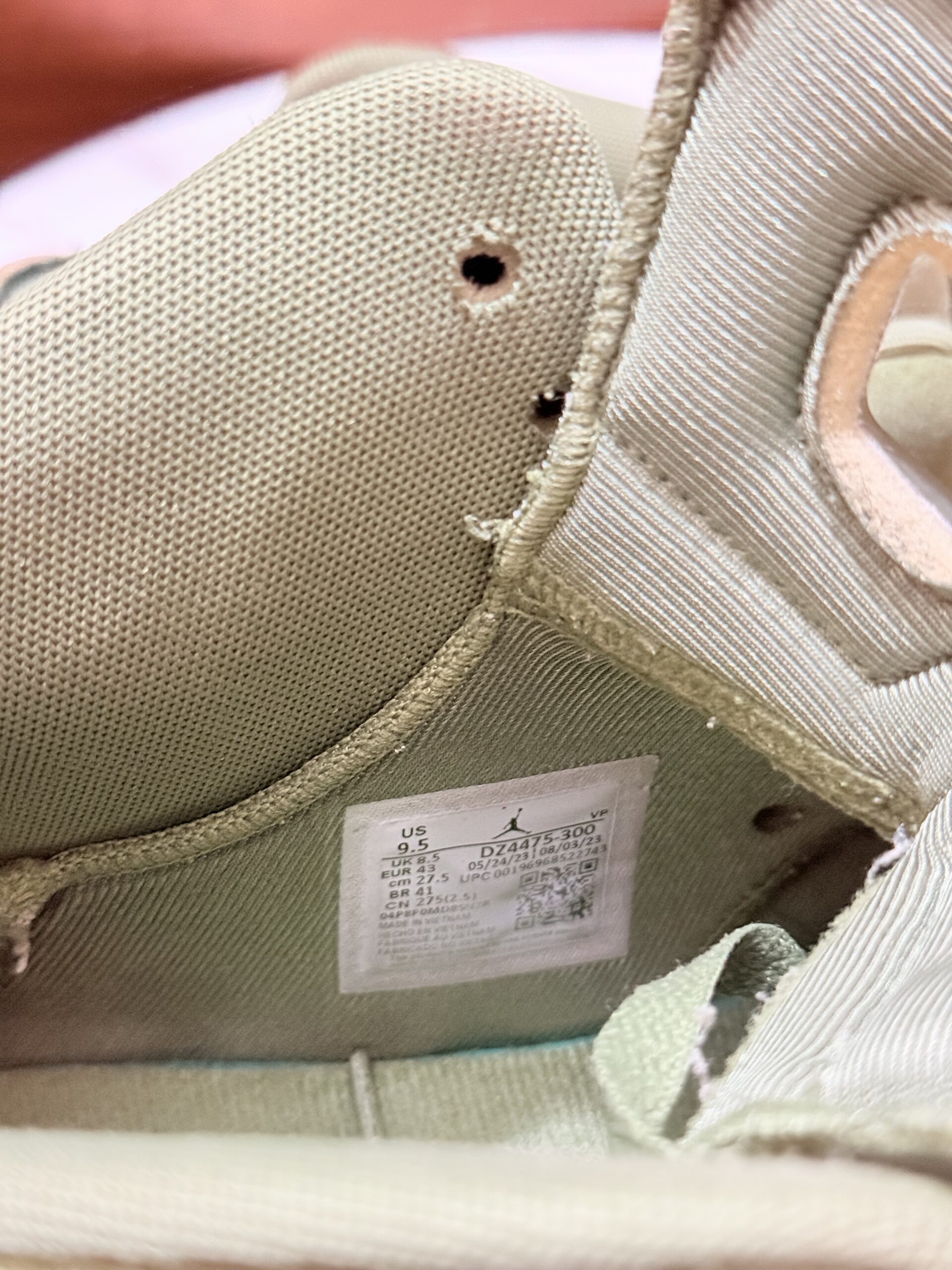 Jordan Jumpman MVP sneakers in a light olive green color - Image 6