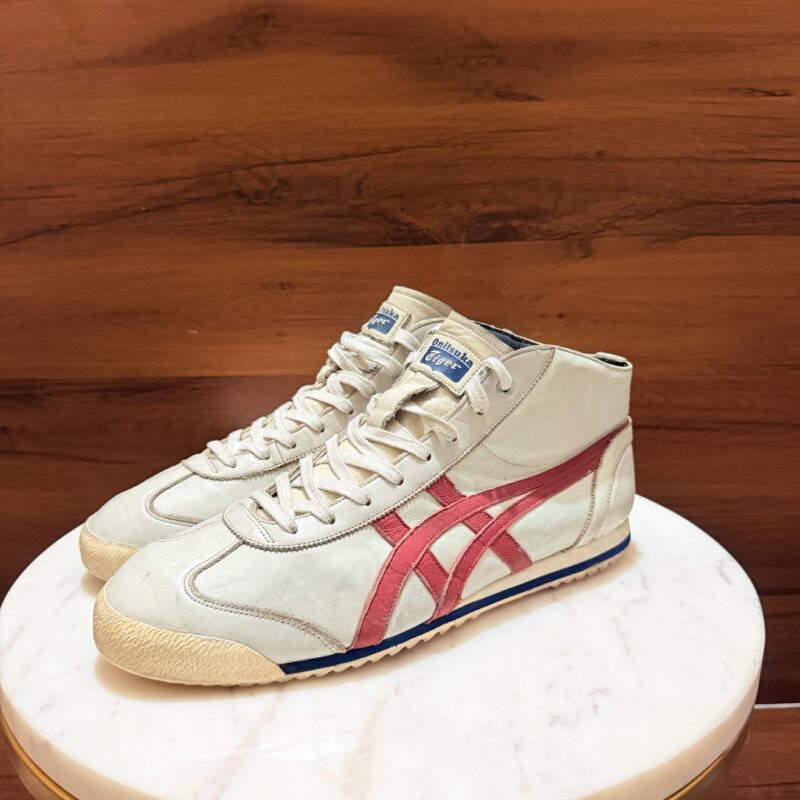 Onitsuka Tiger Mexico Mid Runner Sneakers – White / Red / Blue