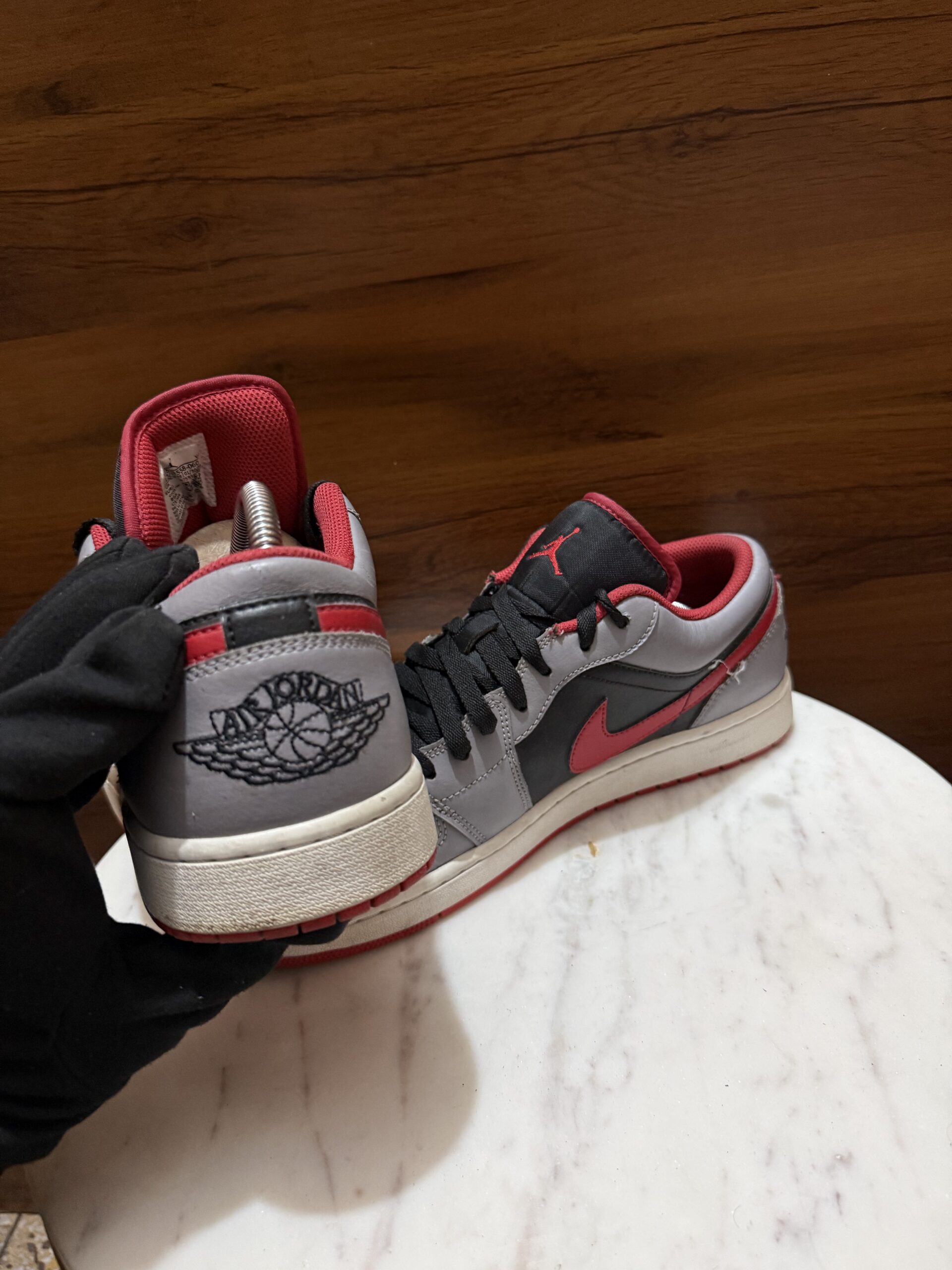 Nike Air Jordan 1 Low – Grey / Black / Red