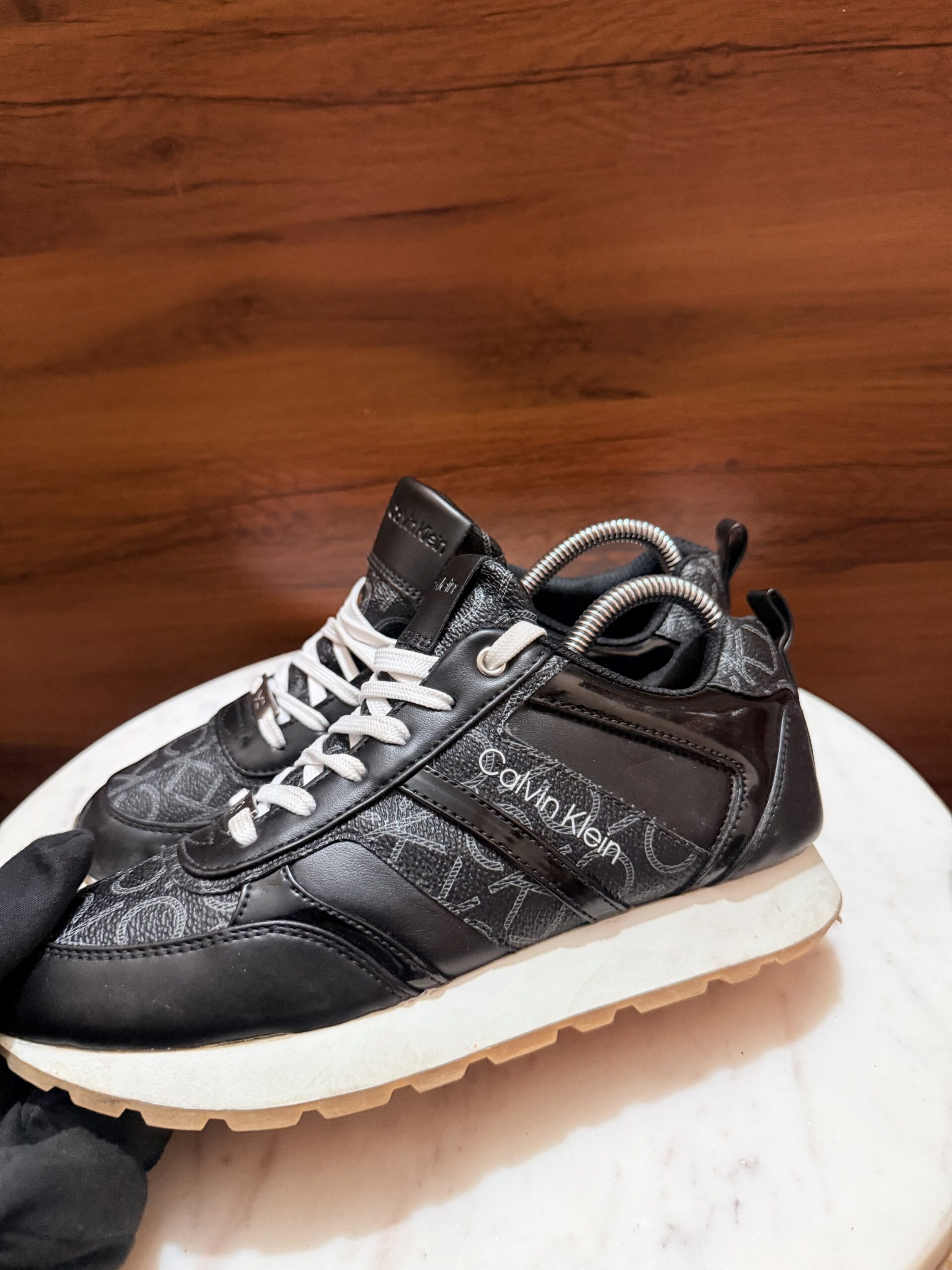 Calvin Klein Jeans – Chunky Block Cupsole Leather Sneakers (Copy)