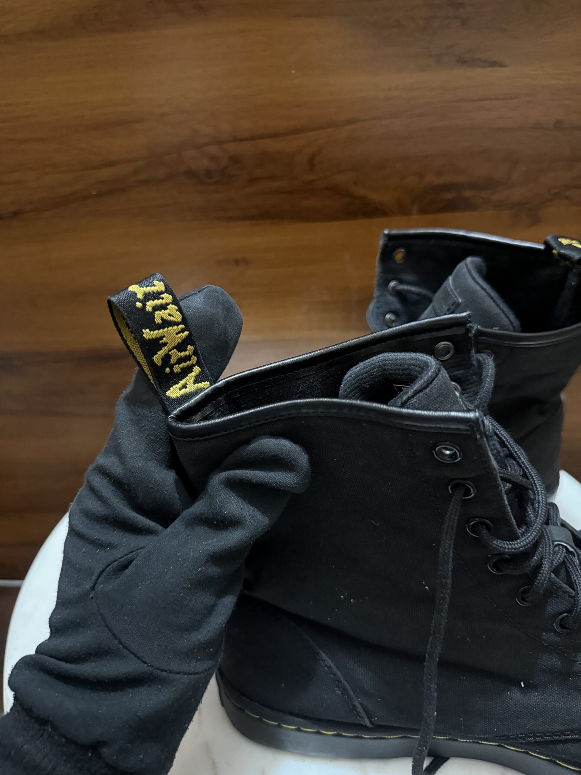 Dr. Martens Combs Canvas Boot – Black