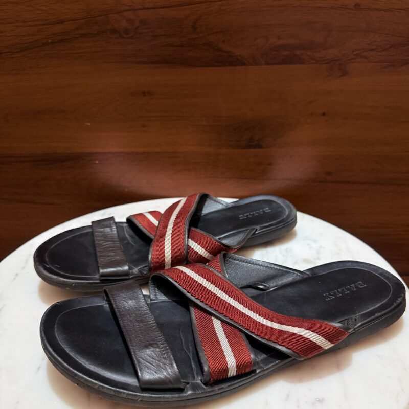 Bally Switzerland – Bally Stripe Crossover Leather Sandals