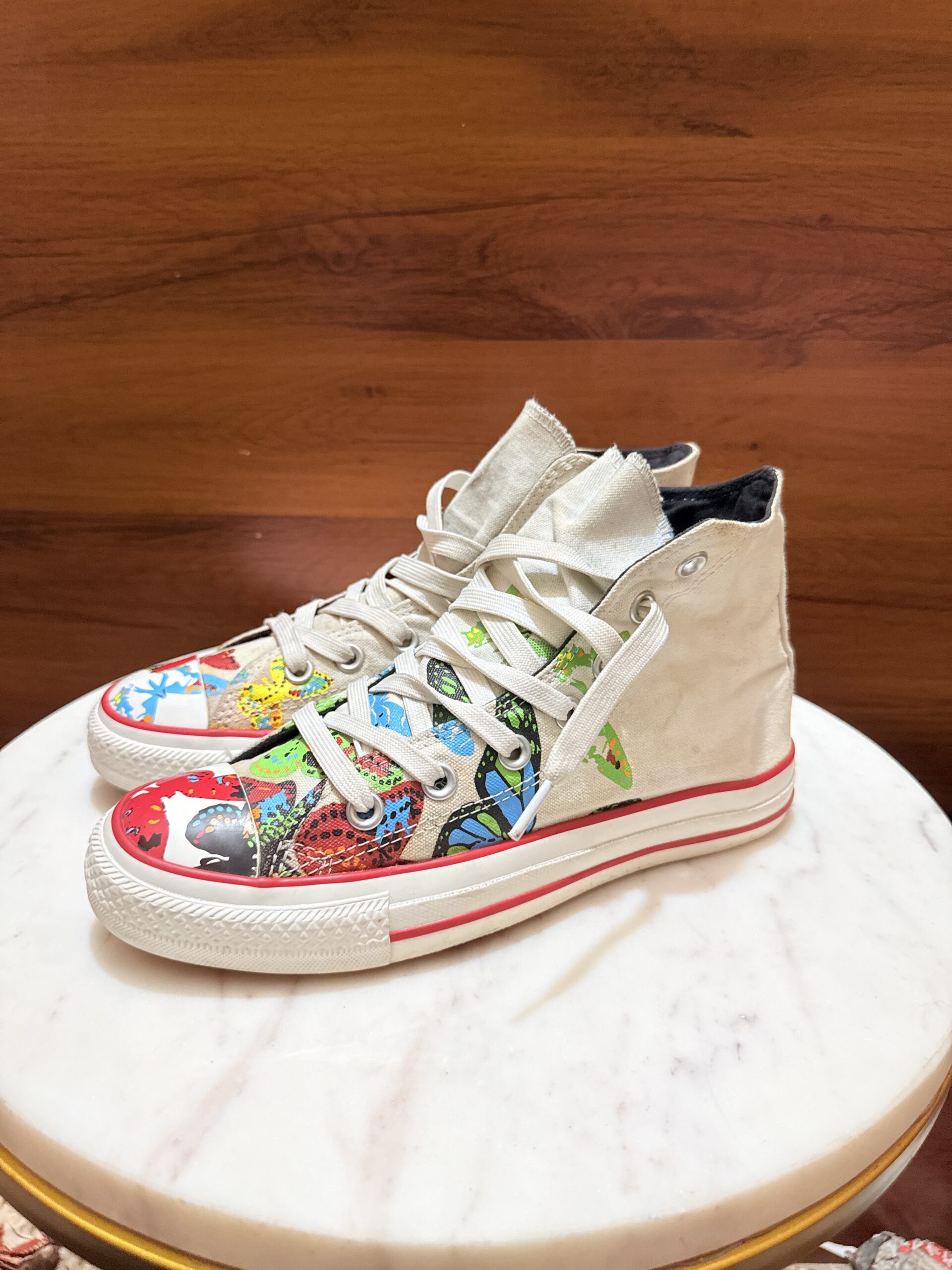 Converse Chuck Taylor All Star Butterfly Print High Top Sneakers – Off-White / Multicolor