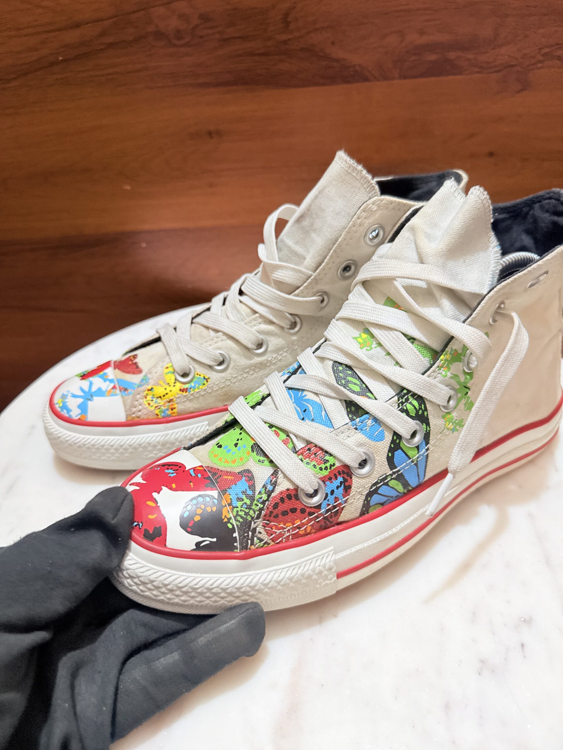 Converse Chuck Taylor All Star Butterfly Print High Top Sneakers – Off-White / Multicolor