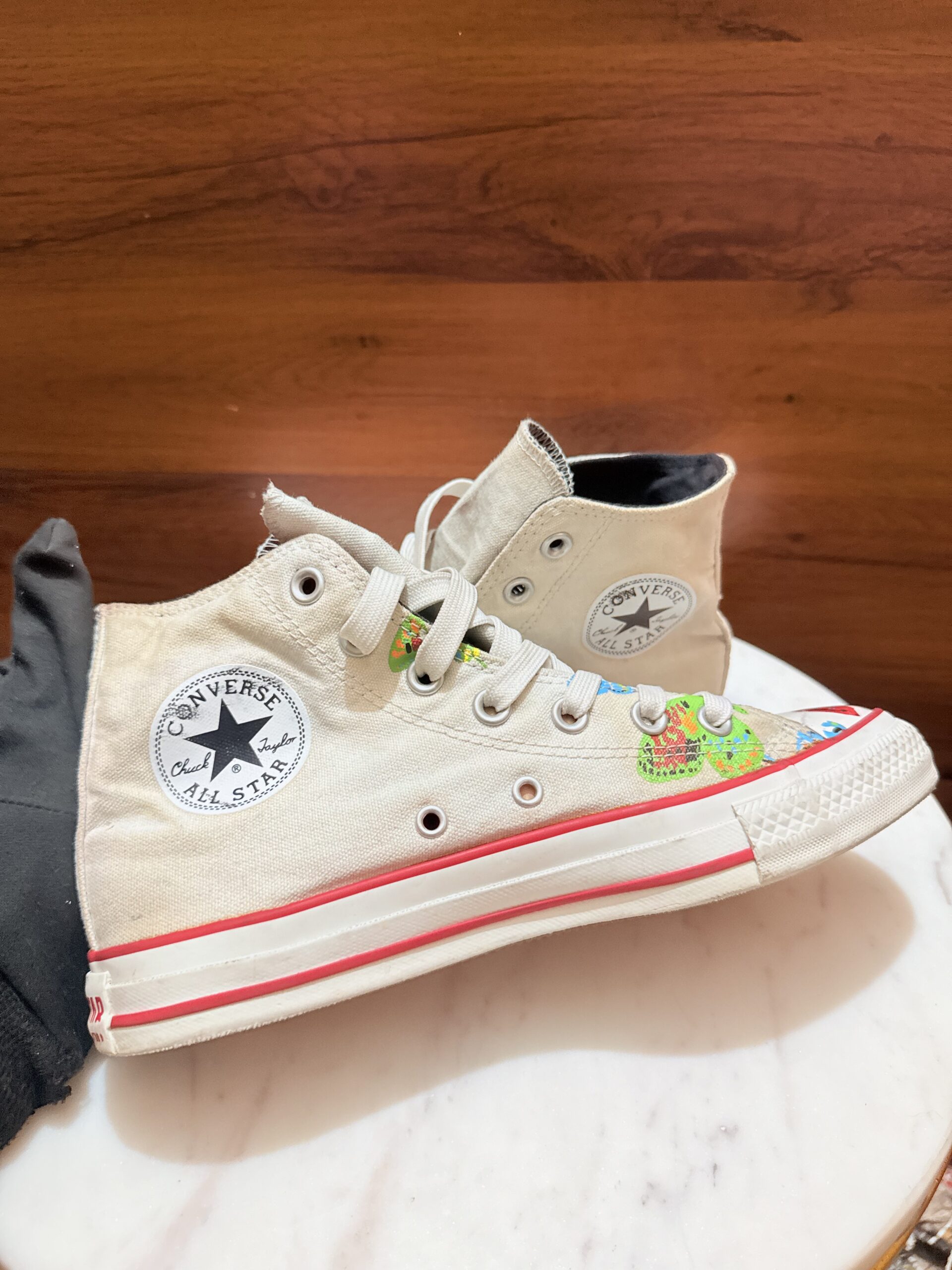 Converse Chuck Taylor All Star Butterfly Print High Top Sneakers – Off-White / Multicolor