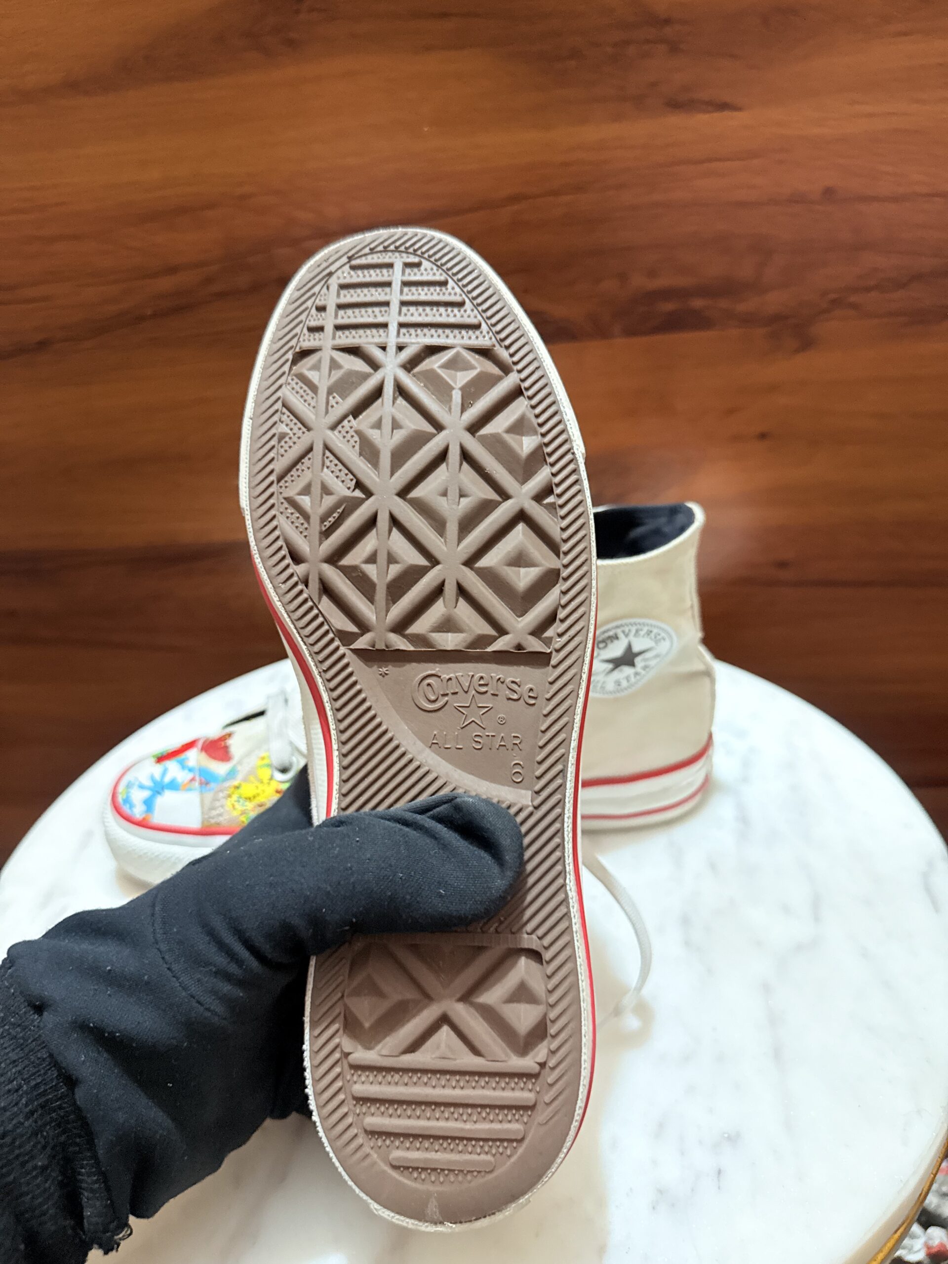 Converse Chuck Taylor All Star Butterfly Print High Top Sneakers – Off-White / Multicolor