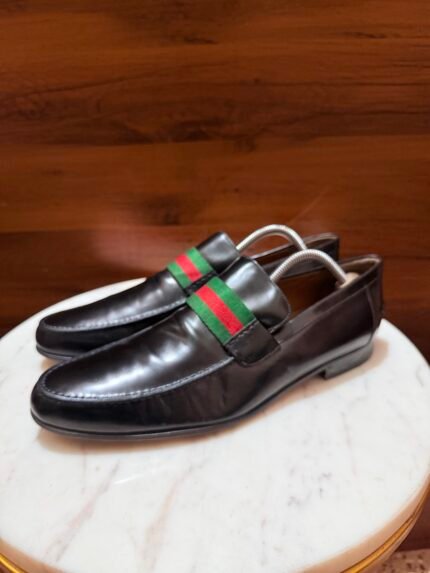Gucci – Smooth Leather Heritage Web Ribbon Dress Loafers