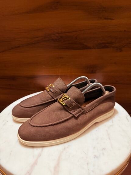 Louis Vuitton – Hockenheim Grained Nubuck Leather Moccasin Loafers